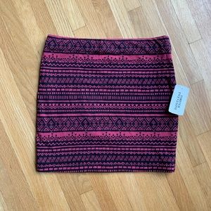 NWT Printed Red Bandage Skirt